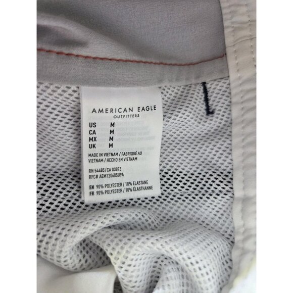 American Eagle Surfer-Print Blue Ombre M 33" Waist 10" Inseam Swim Shorts - Picture 6 of 9